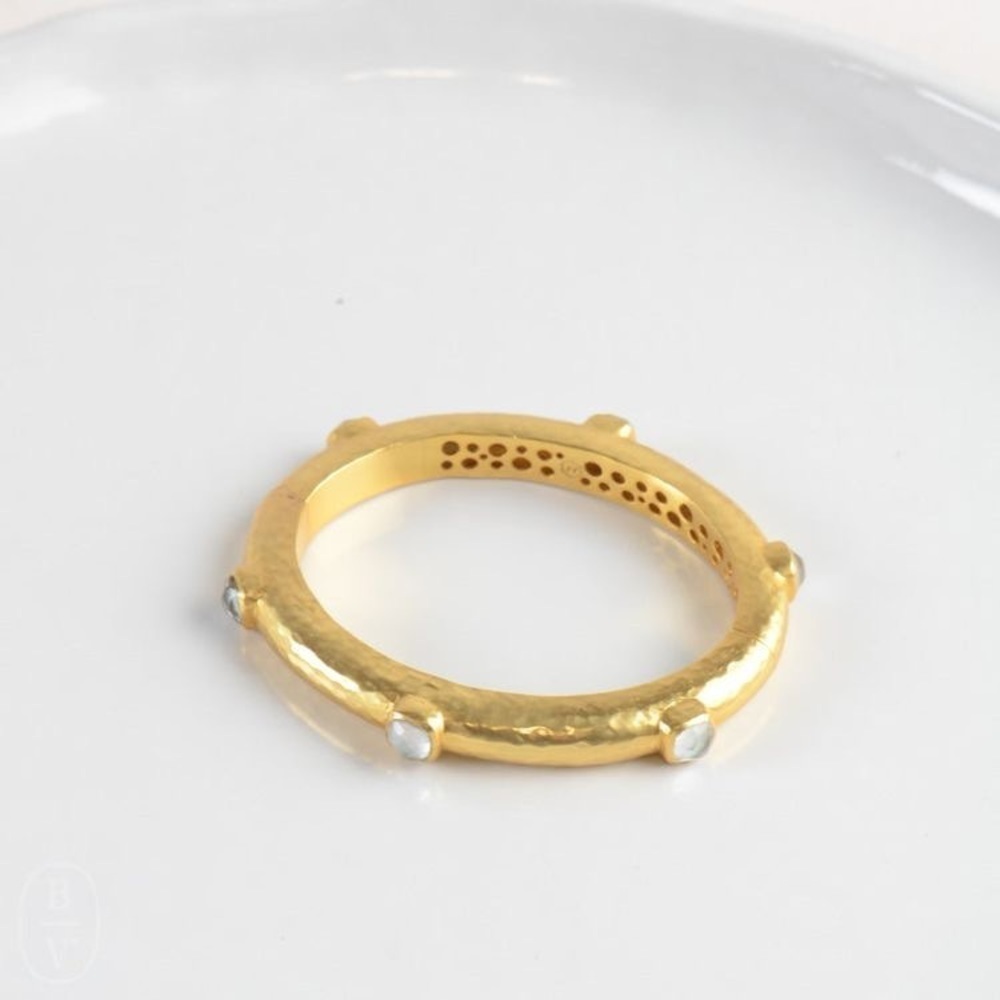 Julie Vos Catalina Hinge Bangle with stones - Picture 4 of 4